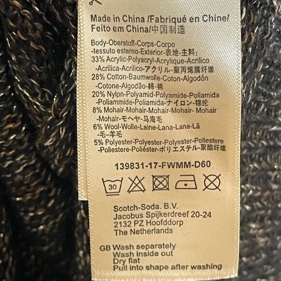 Scotch & Soda Black and Cream Crewneck Sweater - Picture 5 of 7